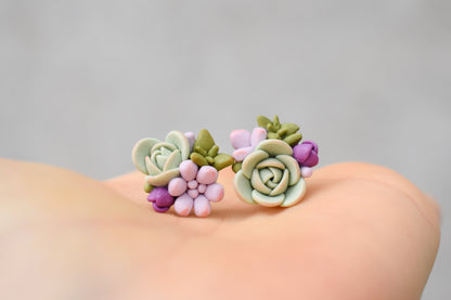 Succulent Earrings | Amethyst