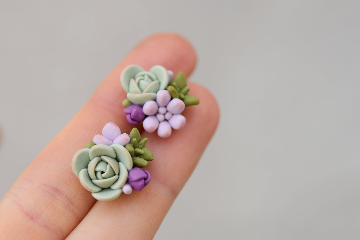 Succulent Earrings | Amethyst