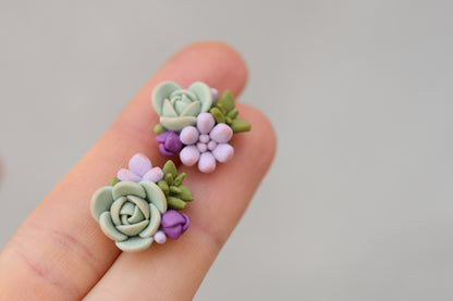 Succulent Earrings | Amethyst