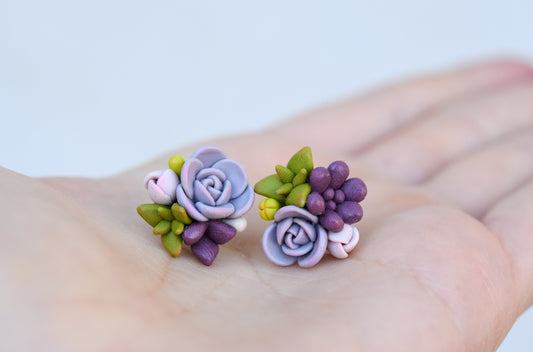 Succulent Earrings | Amethyst
