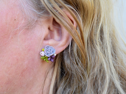 Succulent Earrings | Amethyst