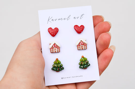 Christmas Stud Set | Christmas Carol