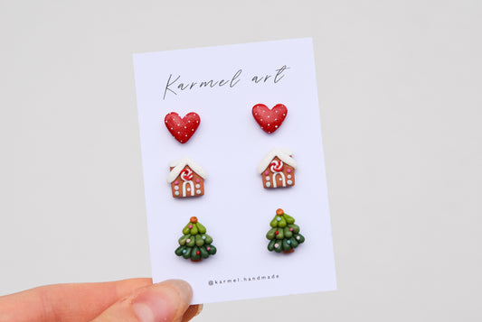 Christmas Stud Set | Christmas Carol