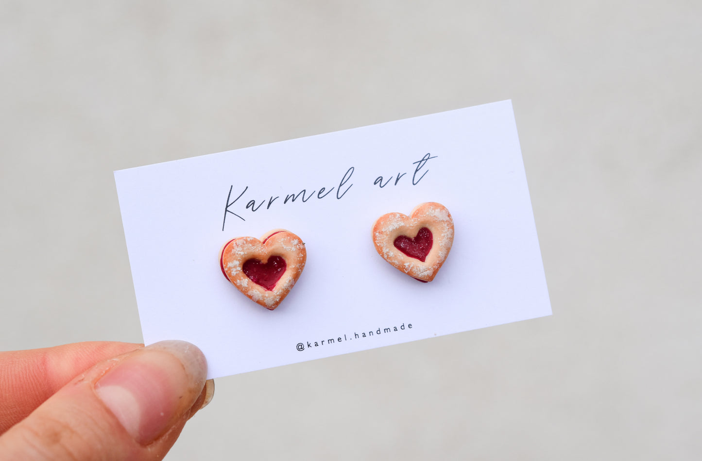 Linzer cookie Studs Earrings