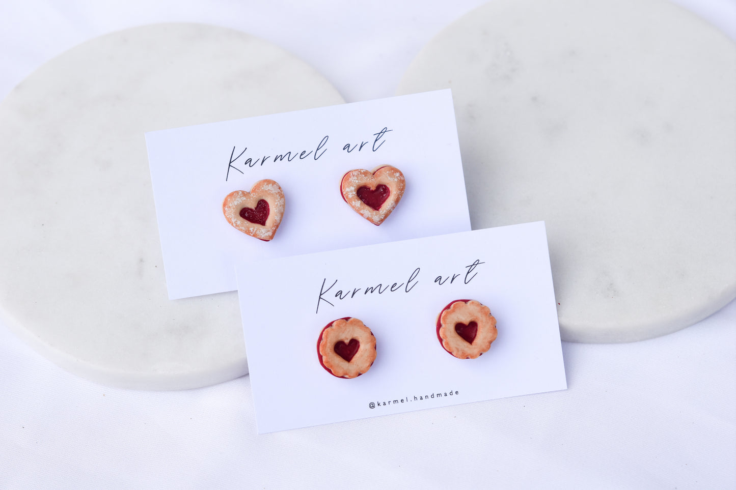 Linzer cookie Studs Earrings