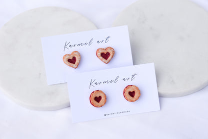 Linzer cookie Studs Earrings