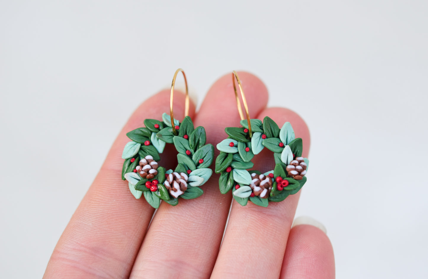 Christmas Earrings | Festive Wreath