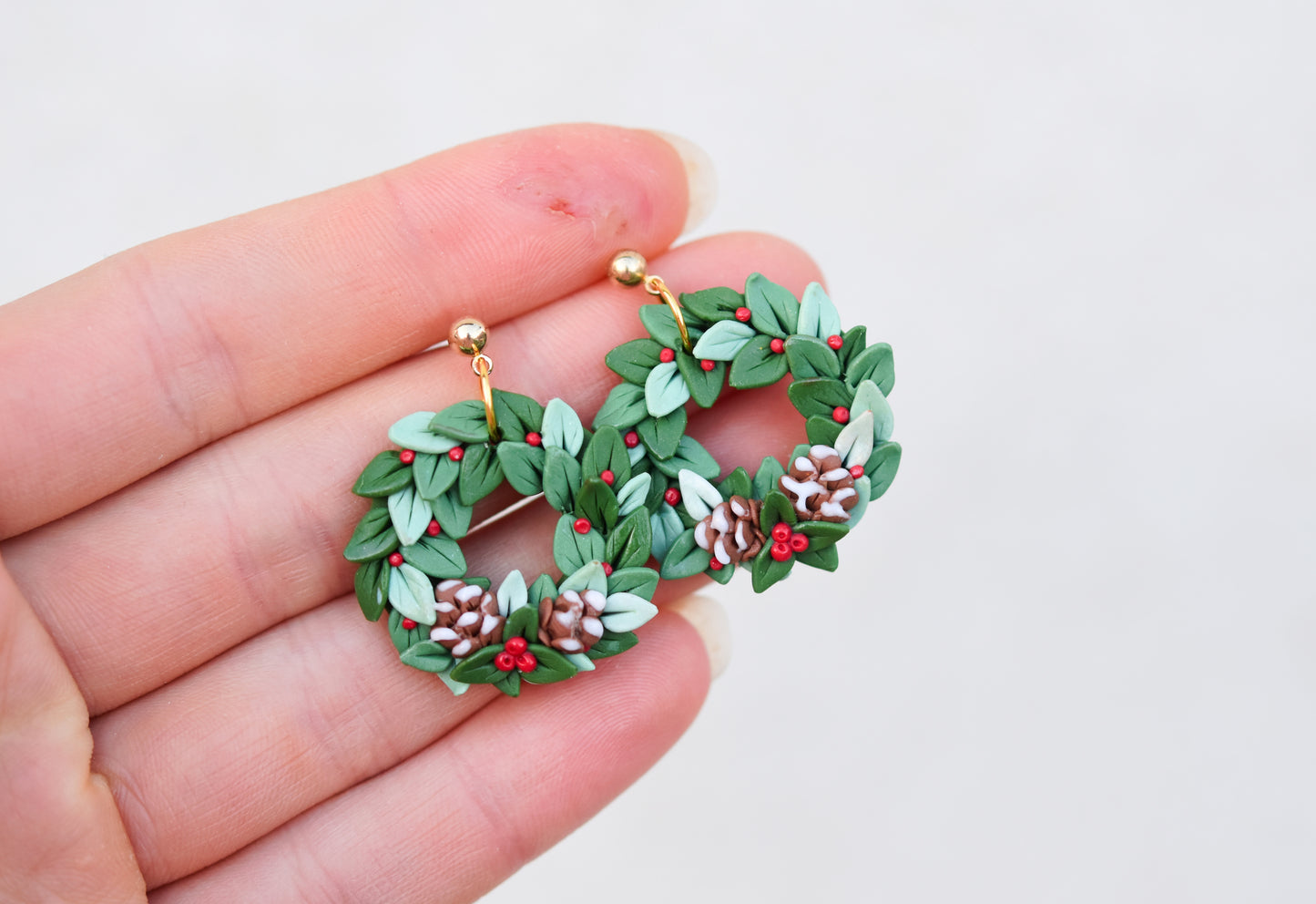 Christmas Earrings | Festive Wreath