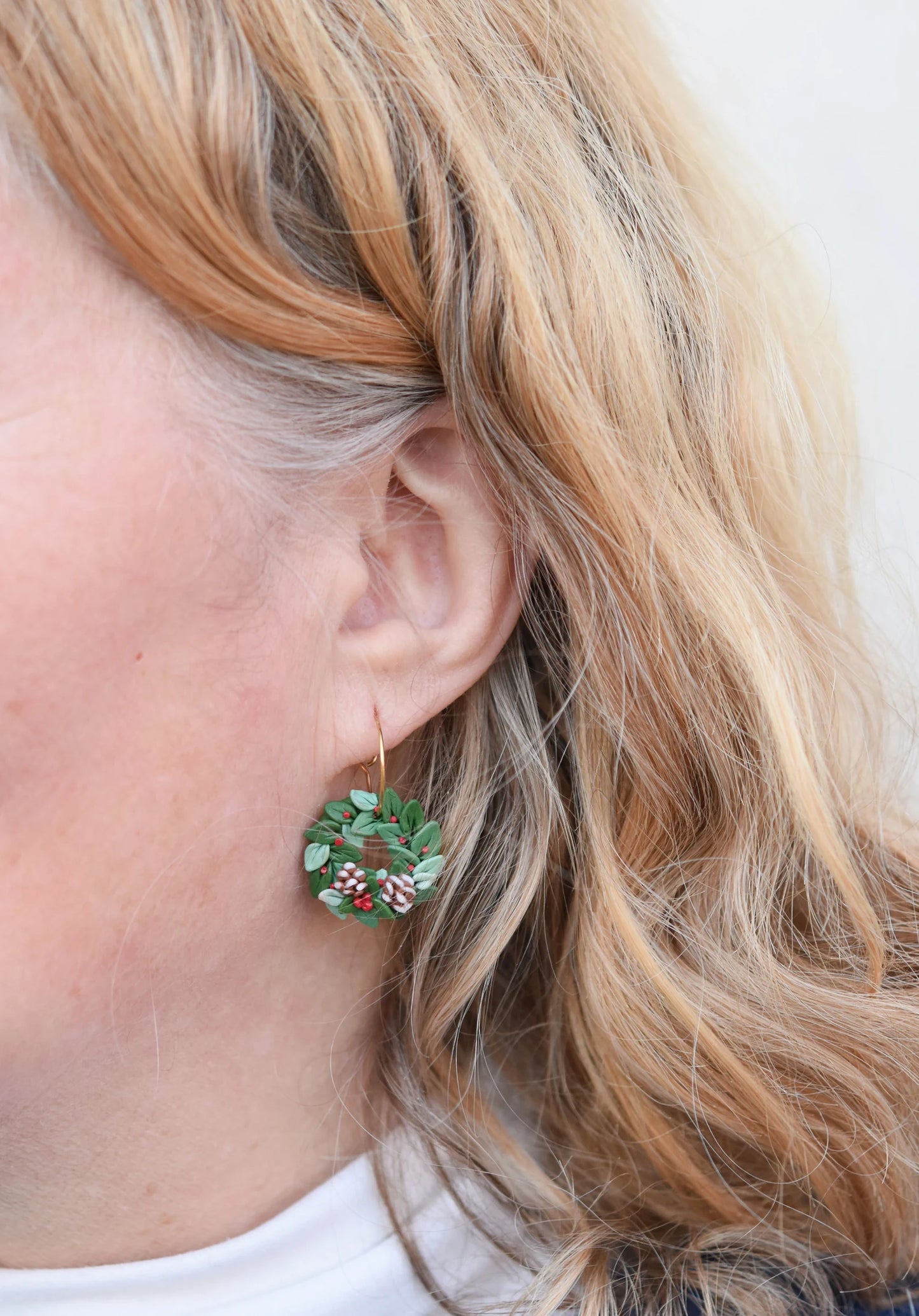 Christmas Earrings | Festive Wreath